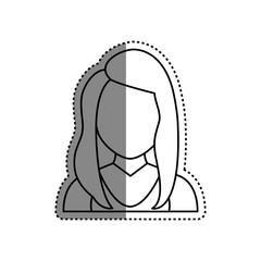 Woman faceless head icon vector illustration graphic design
