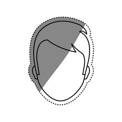Man faceless head icon vector illustration graphic design