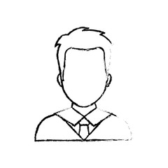 Businessman executive profile icon vector illustration graphic design