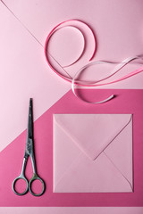 Obraz na płótnie Canvas Pink square envelope