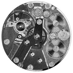 clockwork vintage mechanical watch, high resolution and detail