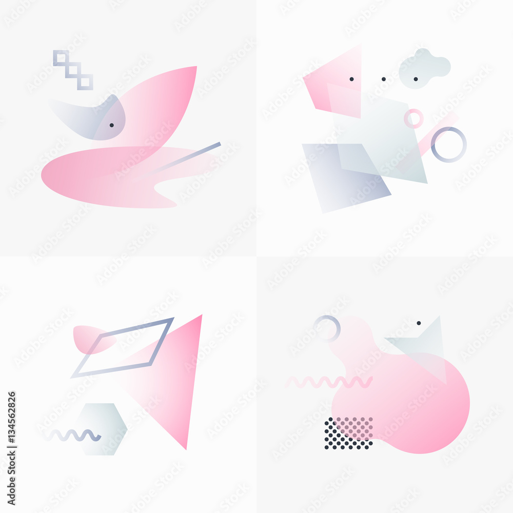 Poster gradient geometry forms 05