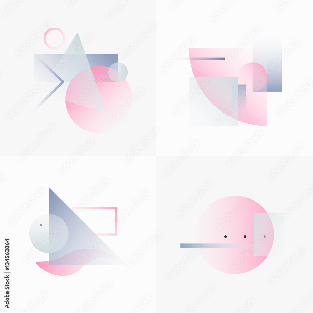 Poster gradient geometry forms 08
