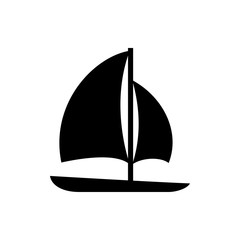 sailboat icon illustration