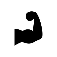 muscular arm icon illustration