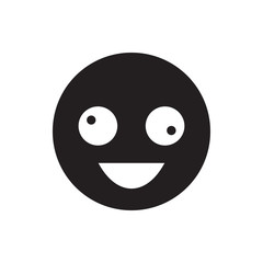 crazy emoticon icon illustration