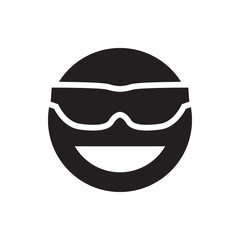 Obraz na płótnie Canvas emoticon in sun glasses icon illustration