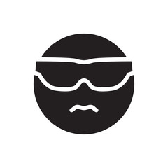 cool emoticon in sunglasses icon illustration