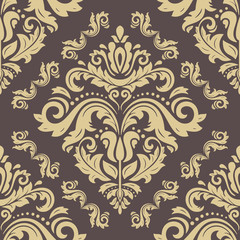 Seamless classic vector golden pattern. Traditional orient ornament. Classic vintage background