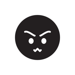 angry emoticon icon illustration