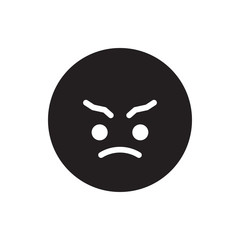 angry emoticon icon illustration