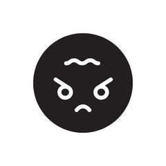 angry emoji icon illustration