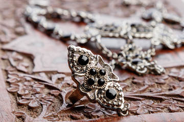 silver ring close-up