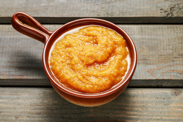 Pumpkin soup dish
