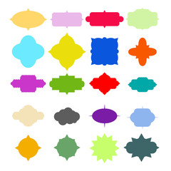 Vector label frame color set for your design eps 10