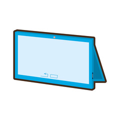 cartoon tablet connection technology mobile vector illustration eps 10