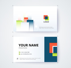 Business card template  commercial design. vector illustration