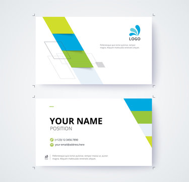 Business card template  commercial design. vector illustration