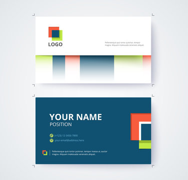 Business card template  commercial design. vector illustration