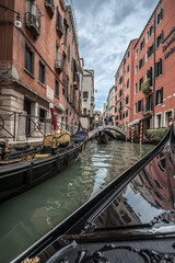 Fototapeta na wymiar Venice-the pearl of the world architecture/The ancient city of Venice is in Italy on the Gulf of Venice. Famous streets - channels , the movement which is possible only by boat .