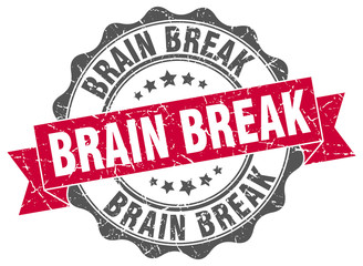 Obraz premium brain break stamp. sign. seal