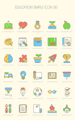 다양한 심플 아이콘 세트