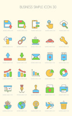 다양한 심플 아이콘 세트