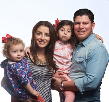 Portrait Of Happy Latino Family