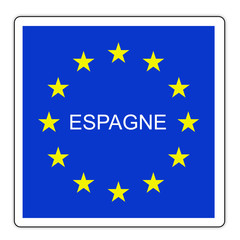 Panneau routier en France : Espagne
