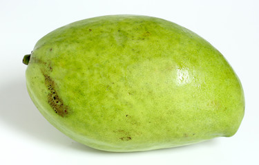 Mango green on white background