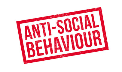 Anti-Social Behaviour rubber stamp. Grunge design with dust scratches. Effects can be easily removed for a clean, crisp look. Color is easily changed.