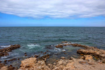 Fototapeta na wymiar Coastline of Black sea in Crimea