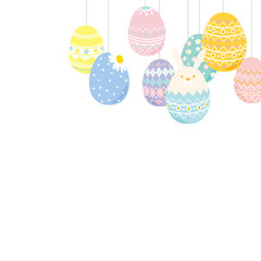 イースターエッグとうさぎ