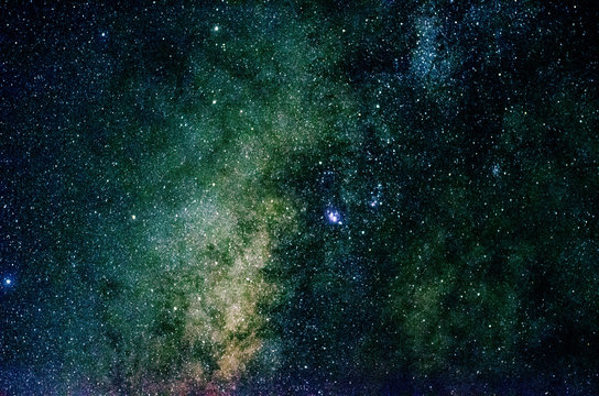 Stars and galaxy outer space sky night universe background © Iuliia Sokolovska