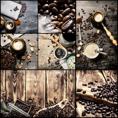 Fototapeta na wymiar Food collage of coffee .