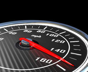 Naklejka premium carbon fiber speedometer mph