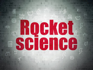 Science concept: Rocket Science on Digital Data Paper background