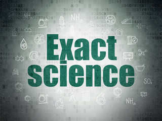 Science concept: Exact Science on Digital Data Paper background