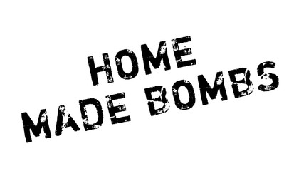 Home Made Bombs rubber stamp. Grunge design with dust scratches. Effects can be easily removed for a clean, crisp look. Color is easily changed.