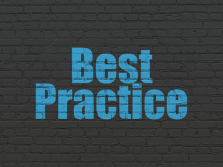 Learning concept: Best Practice on wall background
