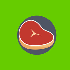 meat icon flat disign