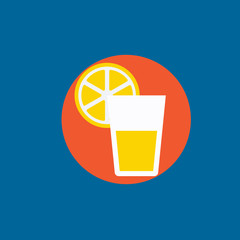 lemonade icon flat disign