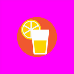 lemonade icon flat disign