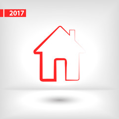 Fototapeta premium house icon, vector illustration. Flat design style