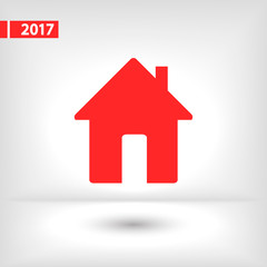 house icon, vector illustration. Flat design style