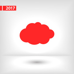  cloud icon, vector illustration. Flat design style