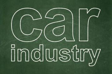 Obraz premium Manufacuring concept: Car Industry on chalkboard background