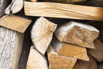 closeup of a firewood texture for background