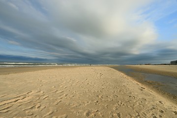 Fototapeta na wymiar beach of the Touquet, pas de Calais, hauts de France , FRANCE