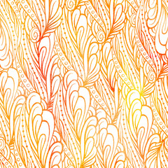 Fantasy decorative ornamental seamless pattern